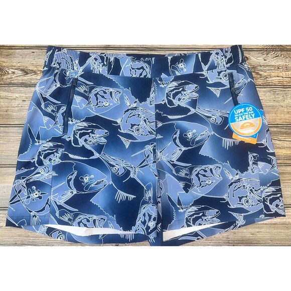 Columbia PFG Tidal II Shorts Womans 1X Blue Omni Shield UPF 50 Pockets Stretch - Picture 1 of 3
